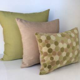 "Olive Green/Tan/Beige/Decorative Throw Pillow Cover Set Of Three, 20""x20"", 16""x16"", 12""x16" - thumbnail 2