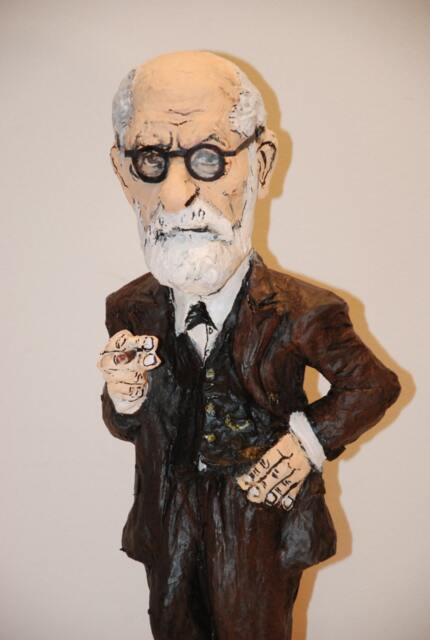 Sigmund Freud Art, Handmade Figurine, Sculpture - image 1