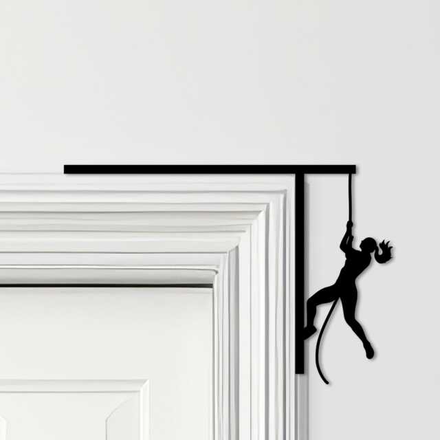 Door Topper Climbing Woman Various Colours Top Of Decorative Sign - Sign, Novelty Wall Decor, Frame Art, Art - image 1