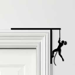 Door Topper Climbing Woman Various Colours Top Of Decorative Sign - Sign, Novelty Wall Decor, Frame Art, Art - thumbnail 1