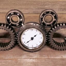 Custom Steel Gear Desk Clocks - thumbnail 2