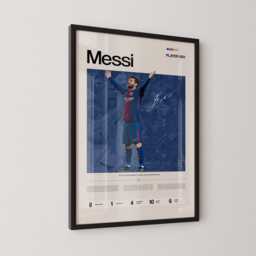 Messi Barca Legend Poster, Lionel Football Wall Art, Barcelona Soccer Print, Goat Room Decor, Fan Gift - thumbnail 2