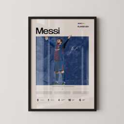 Messi Barca Legend Poster, Lionel Football Wall Art, Barcelona Soccer Print, Goat Room Decor, Fan Gift - thumbnail 1