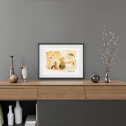 Little Prince & Fox Watercolor Art Print - Digital Download - thumbnail 3