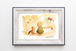 Little Prince & Fox Watercolor Art Print - Digital Download - thumbnail 1