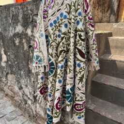 Boho Style Suzani Cotton Tnt Throw Blanket For Bed, Sofa & Living Room Decoration - thumbnail 3