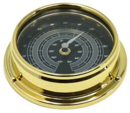 Tabic Prestige Solid Brass Thermometer With Jet Black Dial, Heavy Case - 1/2 Kg, Handmade in England - thumbnail 1