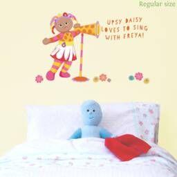 Personalised Upsy Daisy With Megaphone in The Night Garden Wall Sticker - thumbnail 2
