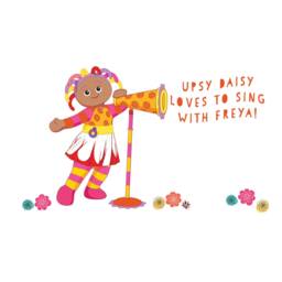 Personalised Upsy Daisy With Megaphone in The Night Garden Wall Sticker - thumbnail 3