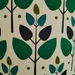 Green Retro Leaf Lampshade & Blue Leaves Tree Cotton Drum Lamp Shade Ceiling Pendant Or Table Floor Various Sizes - thumbnail 4