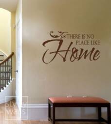 Home Wall Quote Decal, There Is No Place Like Vinyl Lettering Decal For Living Room Kitchen Decor - thumbnail 1