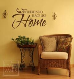 Home Wall Quote Decal, There Is No Place Like Vinyl Lettering Decal For Living Room Kitchen Decor - thumbnail 3