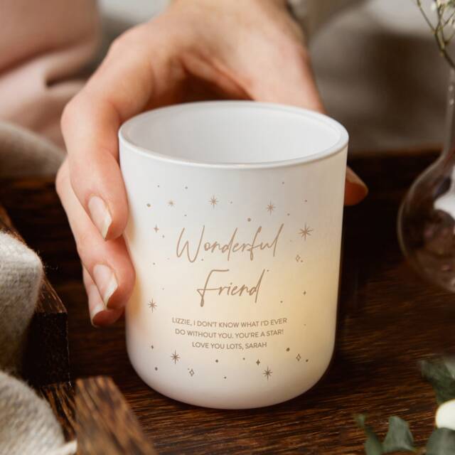 Gift For Her Friend - Tealight Holder With Candles Keepsake Christmas Personalised Gifts - image 1