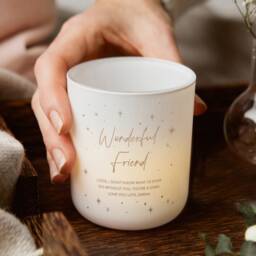 Gift For Her Friend - Tealight Holder With Candles Keepsake Christmas Personalised Gifts - thumbnail 1