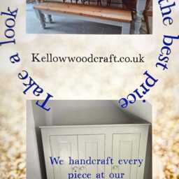 90cm Freestanding Solid Wood Kitchen Larder Cupboard, Hand Painted Pantry Storage Unit - thumbnail 4