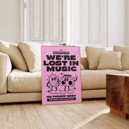 Lost in Music Inspired Art Print, Lyrics Wall Art, Music, Retro Disco - thumbnail 2