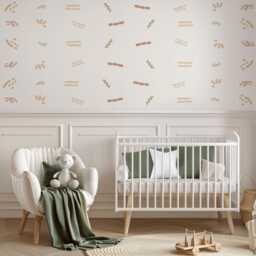 Nursery Wall Stickers, Neutral Decor, Boho Decals, Kids Room Playroom Baby Art, Peel & Stick - thumbnail 1