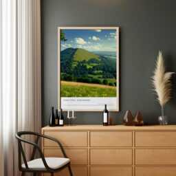 Shropshire Hills Poster Earl's Hill Landscape Art Print - thumbnail 2