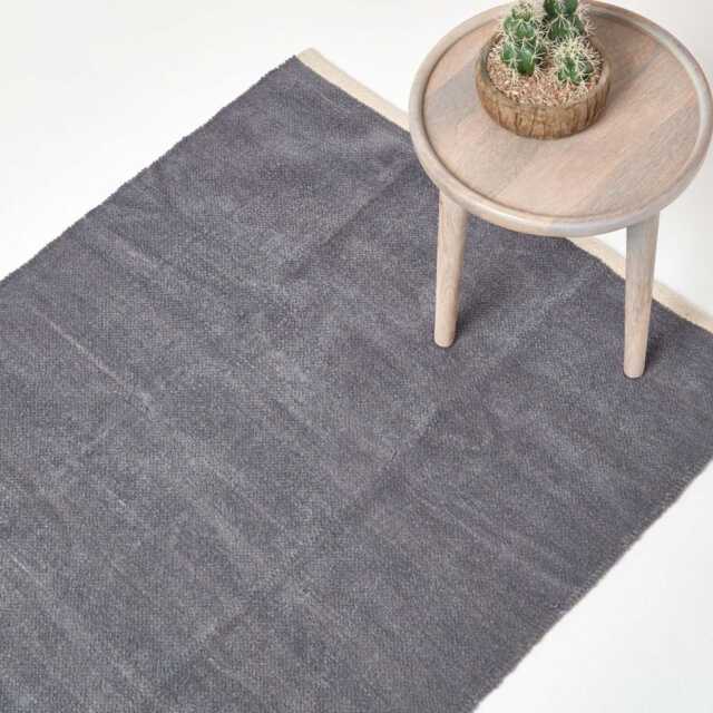Luxury Handmade Cotton Chenille Rug Soft Washable Reversible Floor Mat - image 1