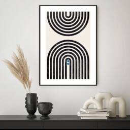 Neutral Prints, Arch Wall Print, Boho Abstract Scandinavian Art, Scandi Decor, Minimalist, Rainbow, Modern Art - thumbnail 3