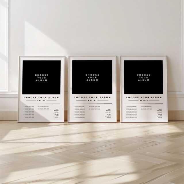 Custom Album Cover Art Prints - Set Of 3 Music Posters - image 1