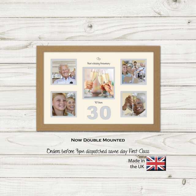 30Th Photo Frame Anniversary Pearl Wedding Special Gift 5Sqbox-975D By Photos in A Word - image 1