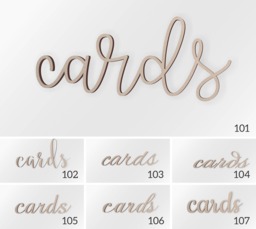 Wedding Cards Box Sign Unfinished Wooden Wall Decor - thumbnail 1