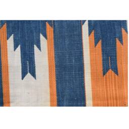 Handmade Cotton Striped Area Rug Natural Dyed Kilim Dhurrie - thumbnail 4