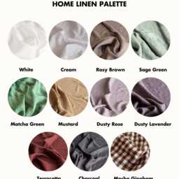 Linen Flat Sheet in Sage Green. Bedspread - thumbnail 4
