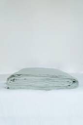 Linen Flat Sheet in Sage Green. Bedspread - thumbnail 1