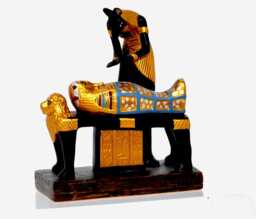 Ancient Egyptian Anubis Embalming Pharaoh Mummy Statue Classical God Of The Dead Guide To Afterlife 2 Color - 6 Inches - thumbnail 1