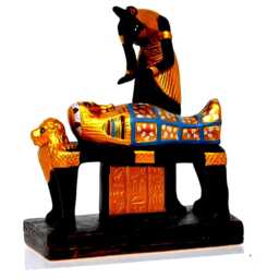 Ancient Egyptian Anubis Embalming Pharaoh Mummy Statue Classical God Of The Dead Guide To Afterlife 2 Color - 6 Inches - thumbnail 2
