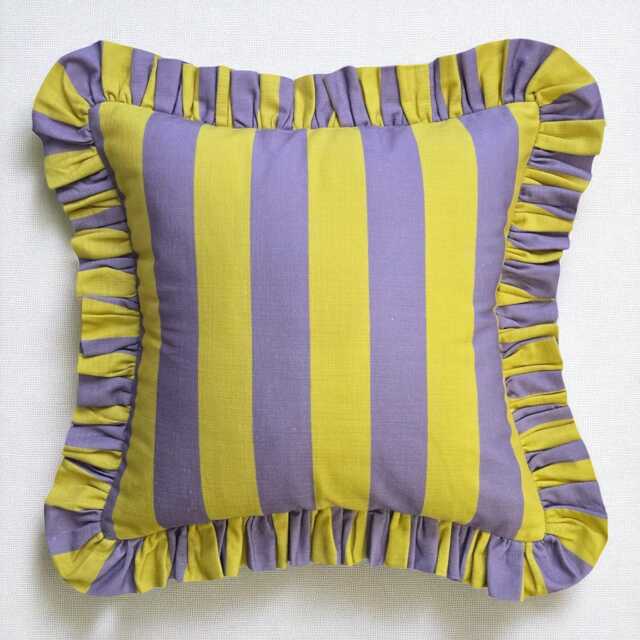 Bohemian Frill Striped Pillow Cover - Different Color Options With Edges Hello Mello Store - image 1