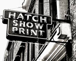 Nashville Hatch Print Shop Sign - Horizontal - No Longer At This Location B&w, Intense Contrast, Original Photograph - 4 Sizes Available - thumbnail 1