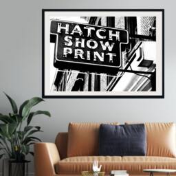 Nashville Hatch Print Shop Sign - Horizontal - No Longer At This Location B&w, Intense Contrast, Original Photograph - 4 Sizes Available - thumbnail 2