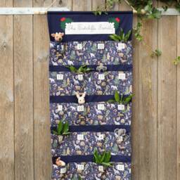 Luxury Personalised Christmas Stocking Made With Liberty Fabrics Blue, Green Velvet Cuff - thumbnail 4