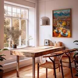 Scenic Balcony Print, Coffee Beside The Mountain Poster, Alps Wall Art, European Travel Artwork, View Decor - thumbnail 3