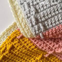 Free UK Shipping Handmade Crochet Baby Blanket, Cot Blaneket, Lap Handmade Blanket - thumbnail 4