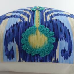Iman Java Moon Luna Pillow Cover Blue Decorative Throw Cushion - 20 X 20 - thumbnail 3