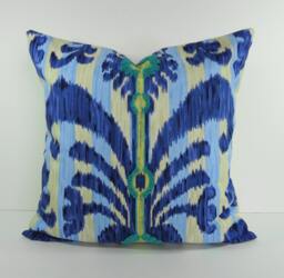Iman Java Moon Luna Pillow Cover Blue Decorative Throw Cushion - 20 X 20 - thumbnail 1