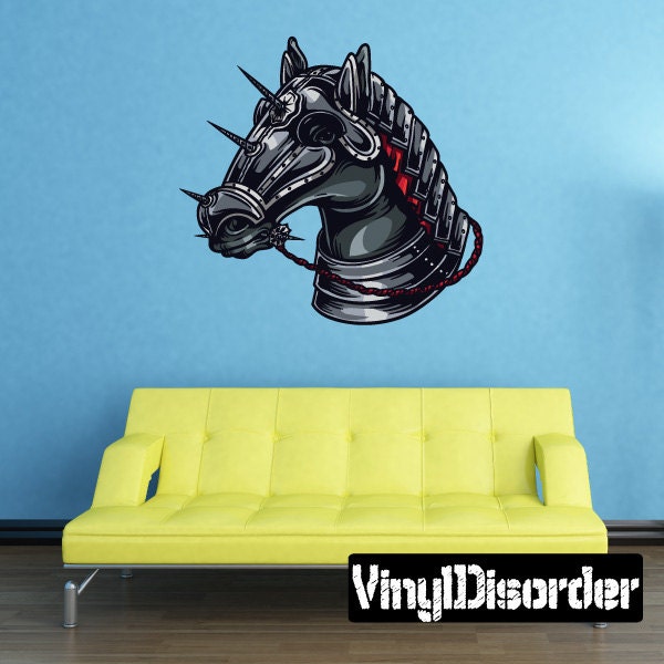 Medieval Knight Wall Decal - Fabric Vinyl Removable & Reusable Medievalknightuscolor005Et