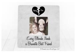 Brunette & A Blonde Best Friend Bond Picture Frame Friends Gift - thumbnail 1