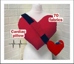 Cardiac 2 in 1 Heart Surgery/Seatbelt Pillow Post-Op Recovery Cough Cushion Transplant Gift Open Surgery 70 Fabrics - thumbnail 1