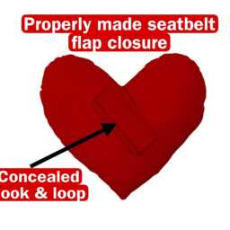 Cardiac 2 in 1 Heart Surgery/Seatbelt Pillow Post-Op Recovery Cough Cushion Transplant Gift Open Surgery 70 Fabrics - thumbnail 3