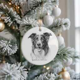 Personalised Border Collie Dog Christmas Bauble, Breed Ceramic Lovers Gift, Gift - thumbnail 3
