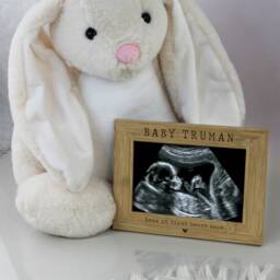 Personalised Baby Scan Photo Frame, Love At First Heart Beat, Engraved Name, New Parent Gift, Pregnancy Announcement Picture 4x6 - thumbnail 3