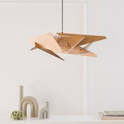Wood Pendant Light, Hanging Lamp, Kitchen Island, Wooden Lampshade, Modern Design, Ceiling Fixture, Scandinavian Style, Natural - thumbnail 3