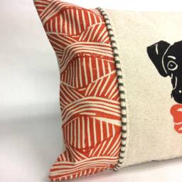 Boxer Dog Kidney Pillow Orange Tribal Print, Mom Gift - thumbnail 2