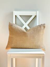 Brown Tribal Hemp Hand Woven Natural Dye Color Pillow Cover - thumbnail 1