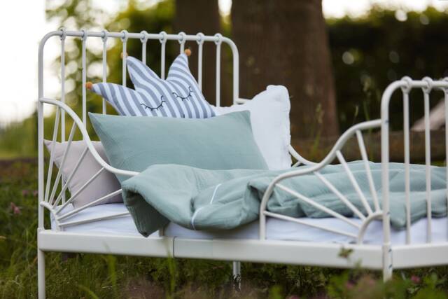 Kraftkids Bedding Set Muslin Mint Blanket 135 X 100 cm, Pillow 40 60 140 200 80 cm - image 1
